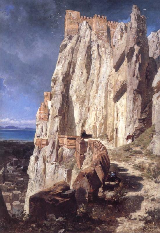Jean-Paul Laurens Vann-s Rock Sweden oil painting art